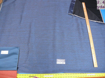 3 Berkbox45 Scalamandre 2.4 Yards "cocoa" Blue And Black Reversible