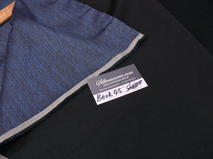 3 Berkbox45 Scalamandre 2.4 Yards "cocoa" Blue And Black Reversible
