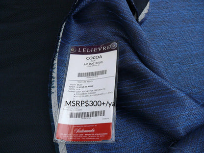 3 Berkbox45 Scalamandre 2.4 Yards "cocoa" Blue And Black Reversible