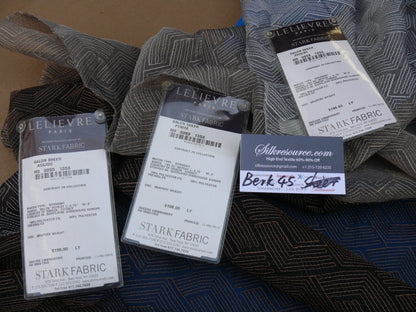 8 Berkbox45 Scalamandre 2.4 Yards 3 Pieces Sewn Together - Each 28" X 49" Galon Sheer "acajou", "pyrite", "argent"