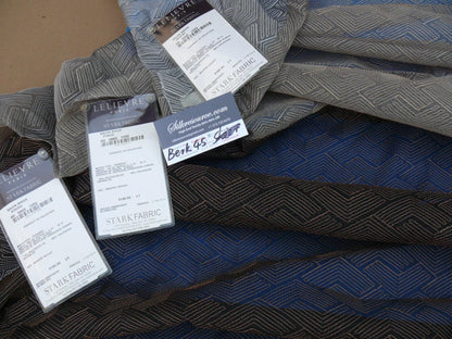 8 Berkbox45 Scalamandre 2.4 Yards 3 Pieces Sewn Together - Each 28" X 49" Galon Sheer "acajou", "pyrite", "argent"