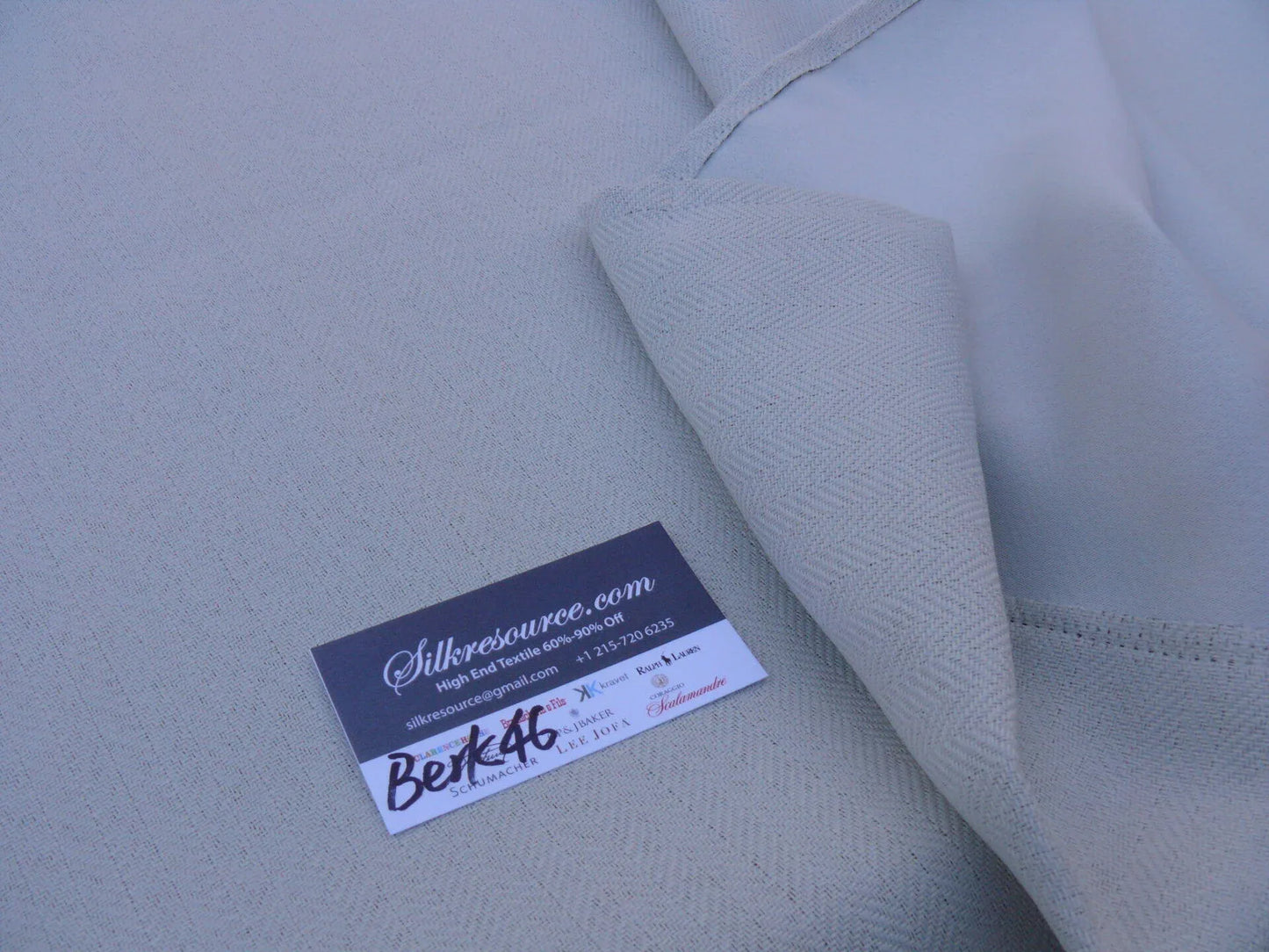 1 Berkbox46 Scalamandre 2.4 Yards "aretha" Off White Woven Design