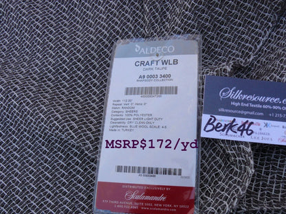 2 Berkbox46 Scalamandre 2.4 Yards "craft" Wlb, Dark Taupe Sheer