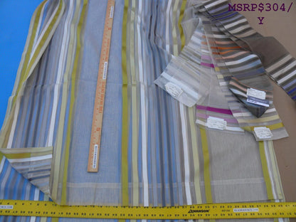 7 Berkbox46 Scalamandre 2.4 Yards "marmara" Moss (main Piece) Plus 5 Pcs 13"x35" Other Colorways, Linen Blend