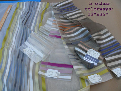 7 Berkbox46 Scalamandre 2.4 Yards "marmara" Moss (main Piece) Plus 5 Pcs 13"x35" Other Colorways, Linen Blend