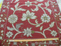 Stark Hodos Indian Red Rug 100% Wool Flat Weave Red Beige/Cream Bronze Rose Tulip Lily Floral MSRP 1800