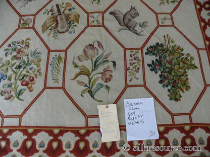 Stark BARENTU SILVER  Diamond Barratta Collection Leopard Deer Bird Flora Zoology 100% Wool 5x9' MSRP USD2300