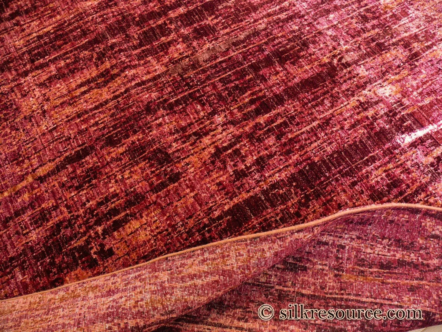 Stark CORUM MAROON Deep Red Orange Pink Raspberry Rust Iridescent Abstract Rain Forest Landscape 8x10' Rug MSRP USD11500