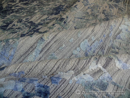 Stark Cedartown Light Slate Grey Modern Blue Grey Rug Medallion Hand Knotted - 100% Silk - 9x12' MSRP USD16250