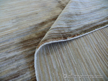 Stark Elyria Grey Silk Hand Knotted Rug Modern Serenity 6x9' MSRP USD 11050