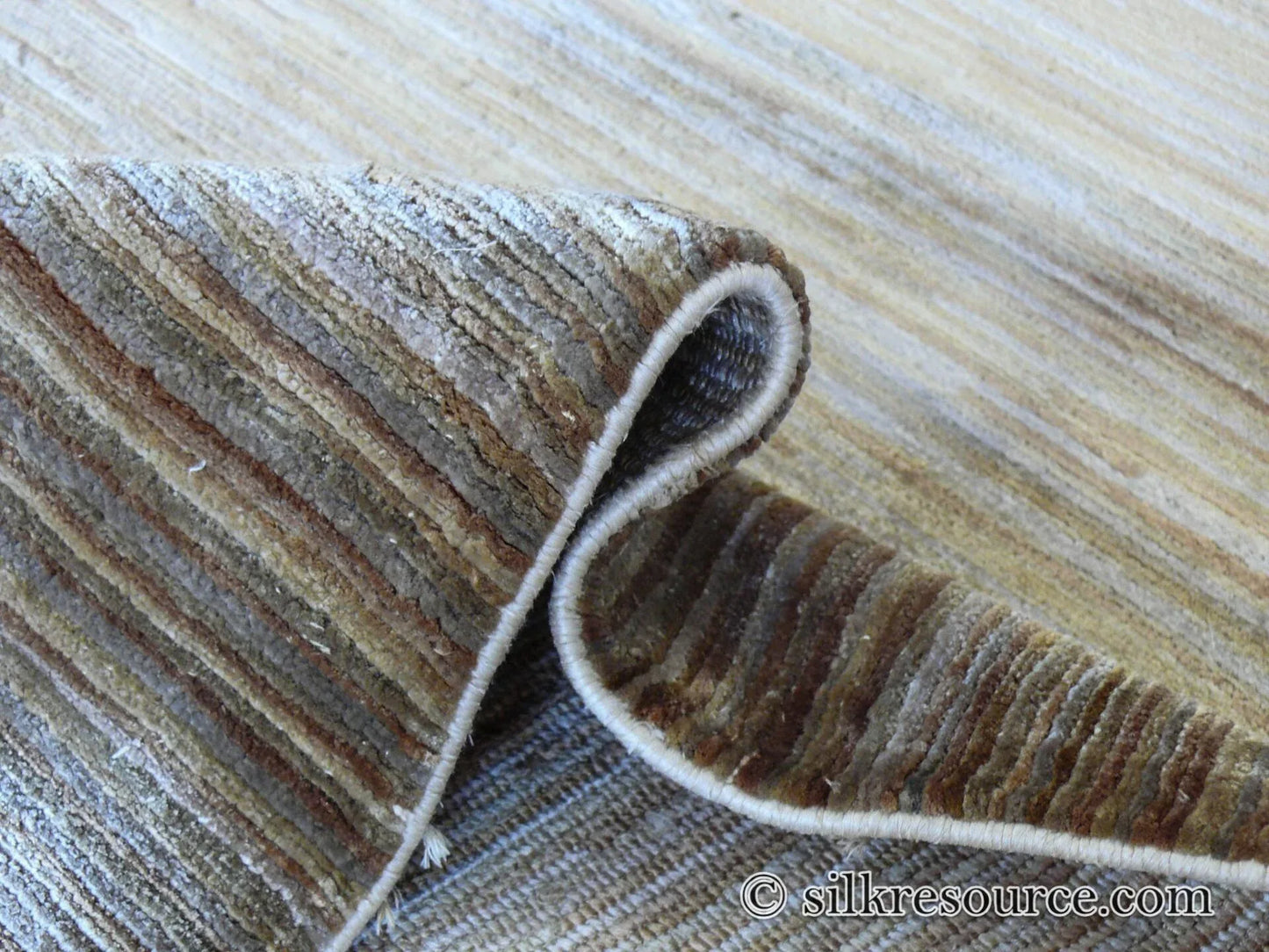 Stark Elyria Grey Silk Hand Knotted Rug Modern Serenity 6x9' MSRP USD 11050