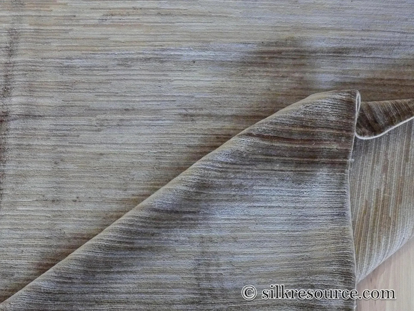 Stark Elyria Grey Silk Hand Knotted Rug Modern Serenity 6x9' MSRP USD 11050