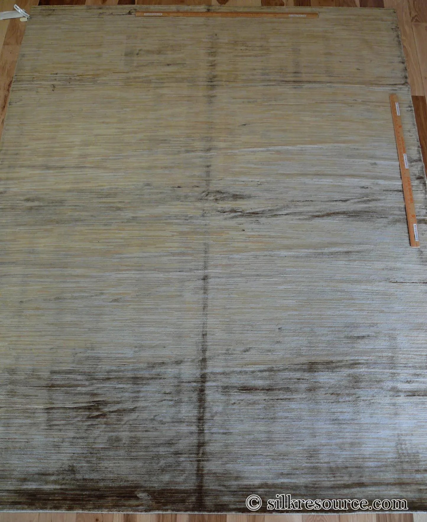 Stark Elyria Grey Silk Hand Knotted Rug Modern Serenity 6x9' MSRP USD 11050