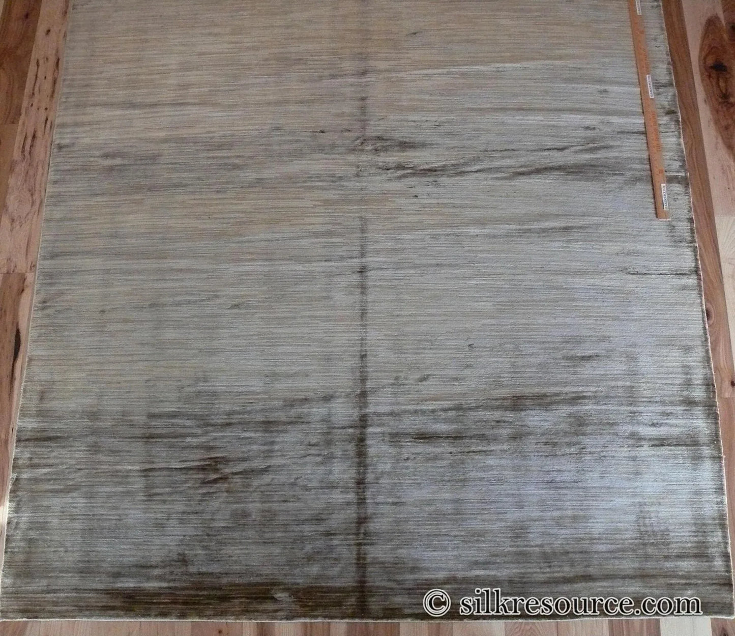 Stark Elyria Grey Silk Hand Knotted Rug Modern Serenity 6x9' MSRP USD 11050