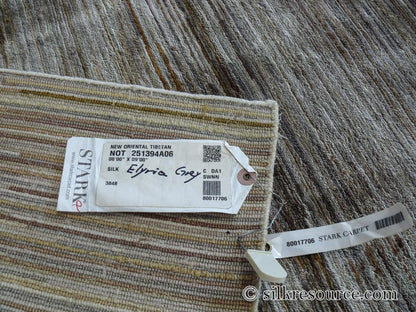 Stark Elyria Grey Silk Hand Knotted Rug Modern Serenity 6x9' MSRP USD 11050