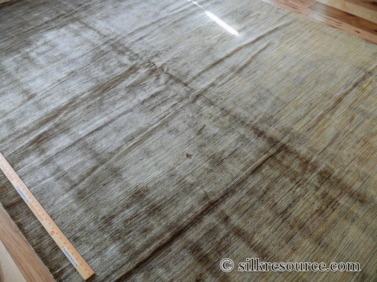 Stark Elyria Grey Silk Hand Knotted Rug Modern Serenity 6x9' MSRP USD 11050