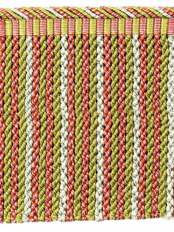 Scalamandre Safari Bullion Fringe B Teal/ Rose Green Pink 100% Viscose MSRP USD308/y