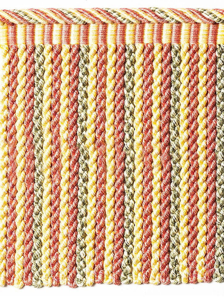 Scalamandre Safari Bullion Fringe B Rose Gold Green Pink 100% Viscose MSRP USD308/y