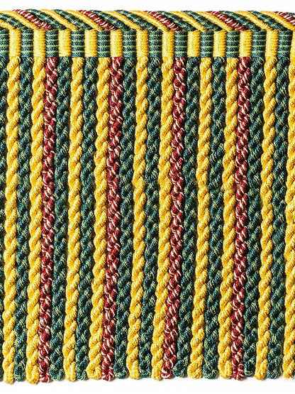 Scalamandre Safari Bullion Fringe B Hunter Bordeaux Green Yellow Red 100% Viscose MSRP USD308/y