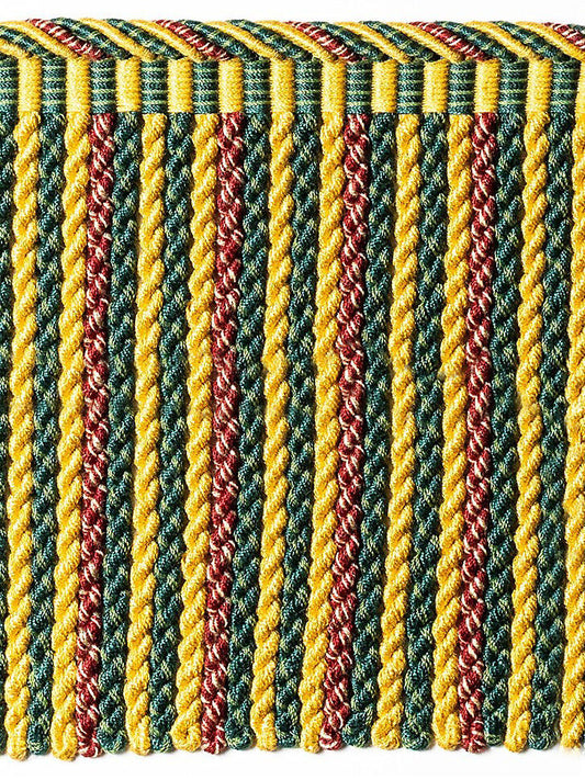 Scalamandre Safari Bullion Fringe B Hunter Bordeaux Green Yellow Red 100% Viscose MSRP USD308/y
