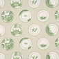 Kravet Lee Jofa Porcelain Green White Cream Willow Plates 100% Cotton Toile Chinoiserie Bird Boat Bridge