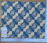 63 Ev11 Scalamandre Showroom Sample 21"x25" Ikab Blue Foliage Check Cotton MSRP USD 249/Y