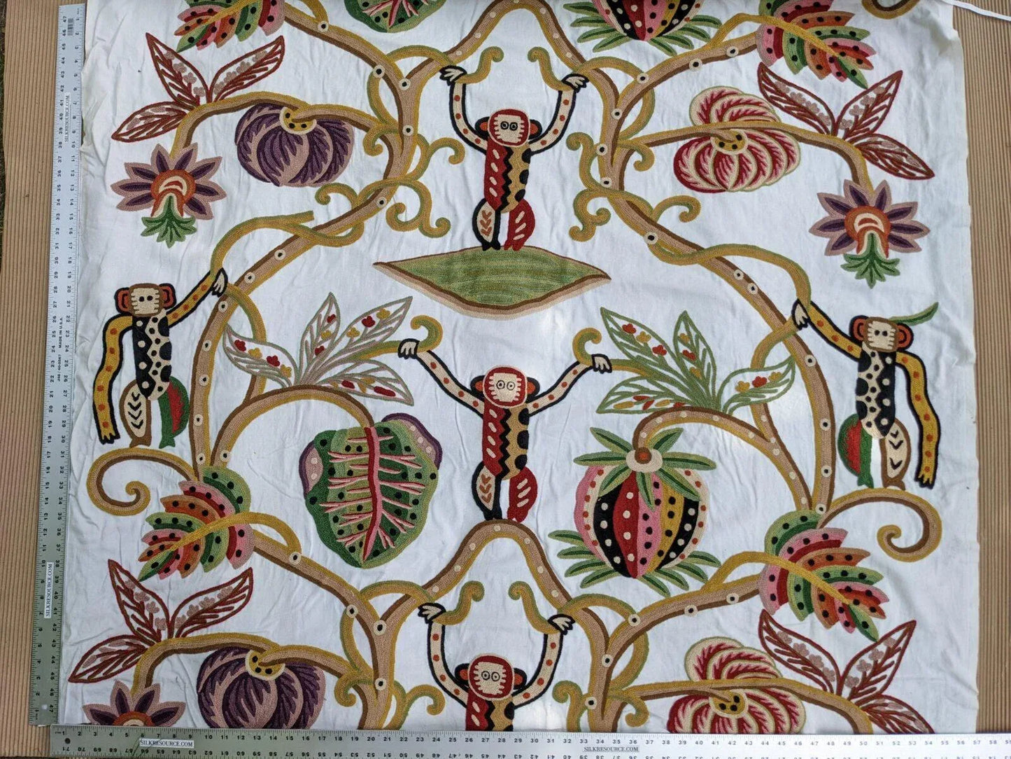 Clarence House Monkey Crewel Jembala Small Scale MSRP USD688/y