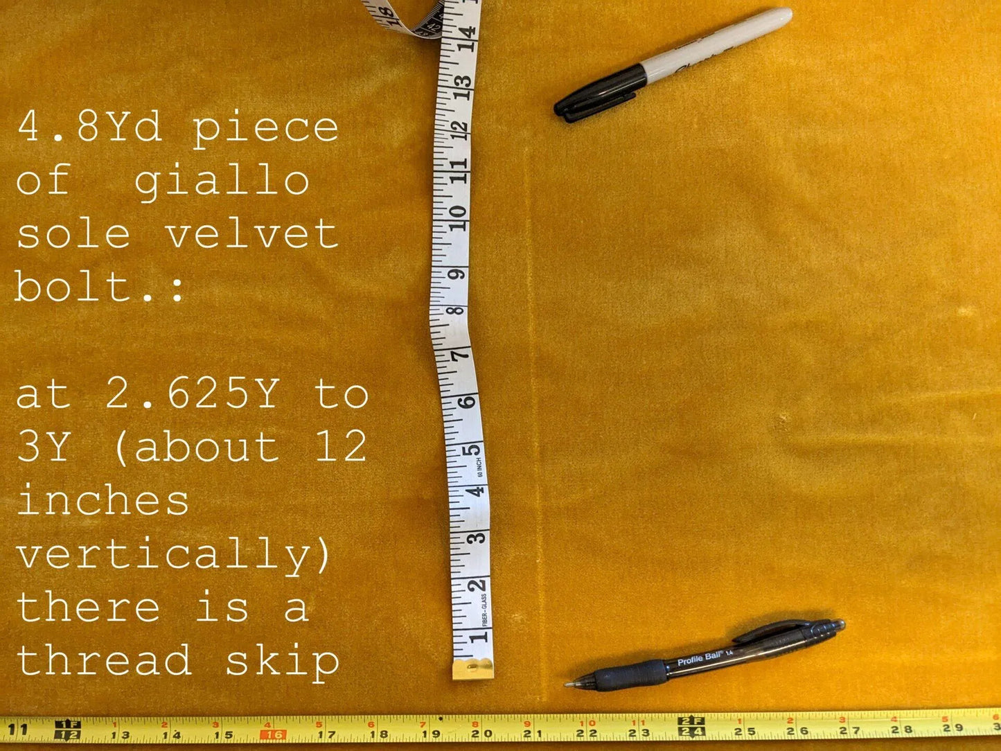 By Yard Scalamandre Pisanello Silk Velvet Giallo Sole Gold MSRP USD 558/Y