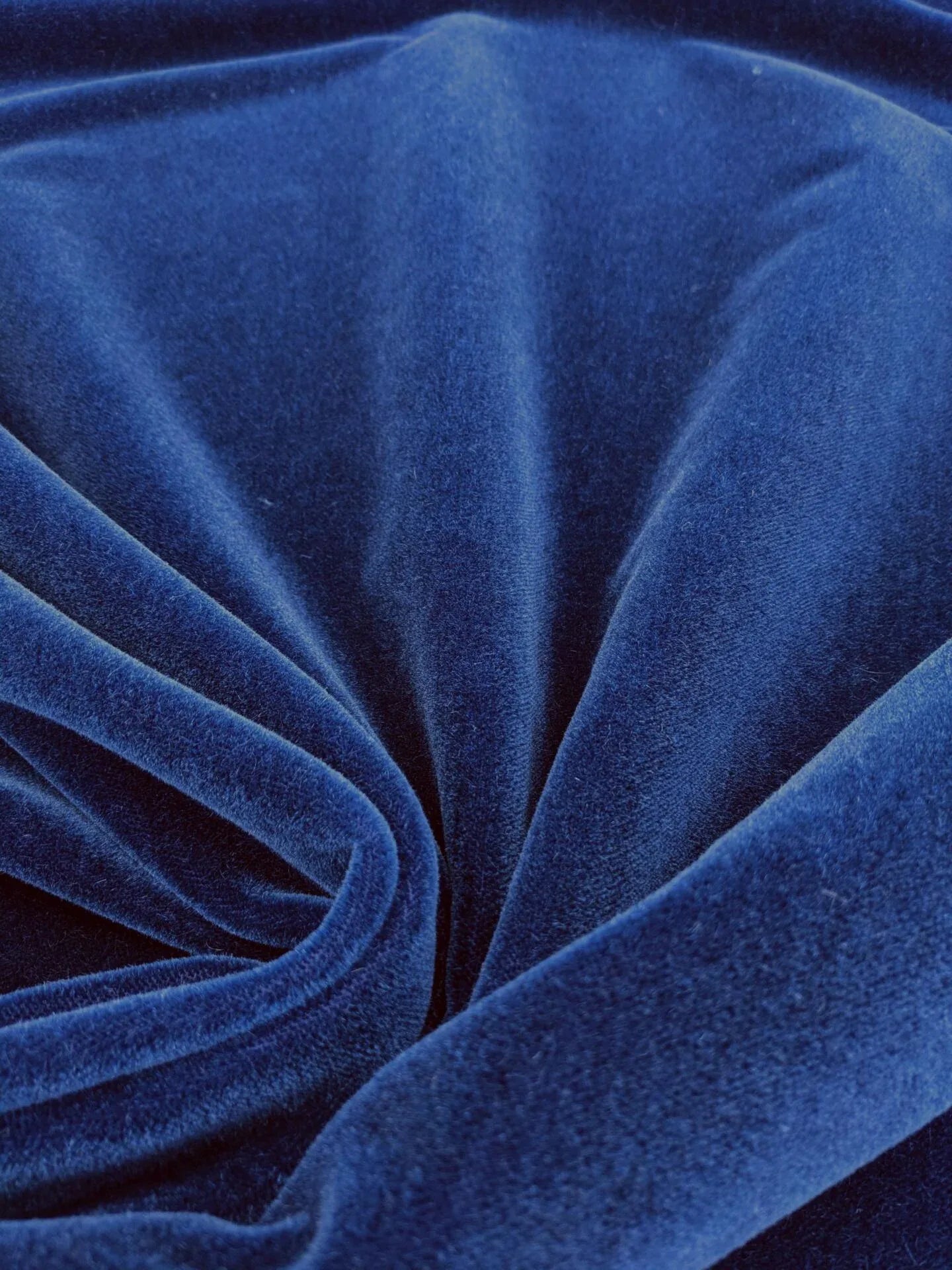 1.1Y Scalamandre Bachmo Admiral Deep Navy Blue Mohair Velvet Lush! MSRP USD 490/Y Minor Defect