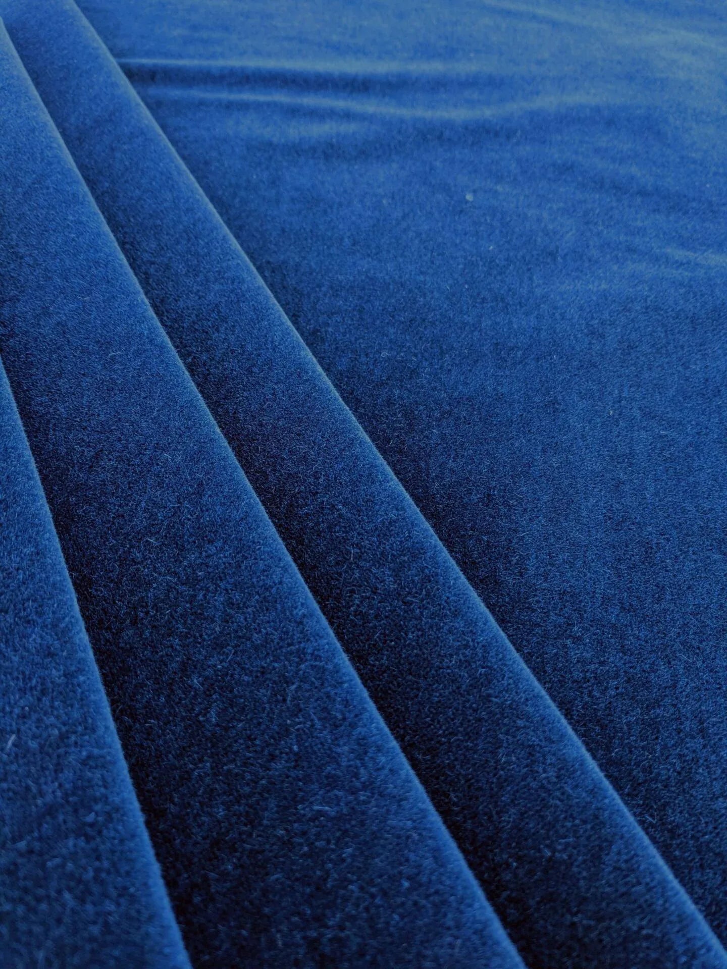 1.1Y Scalamandre Bachmo Admiral Deep Navy Blue Mohair Velvet Lush! MSRP USD 490/Y Minor Defect