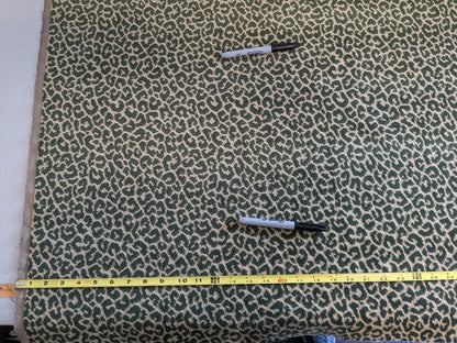 1.2Y Scalamandre Panthera Velvet Moss Green Panther Leopard Skin MSRP USD 256/Y Minor Defect