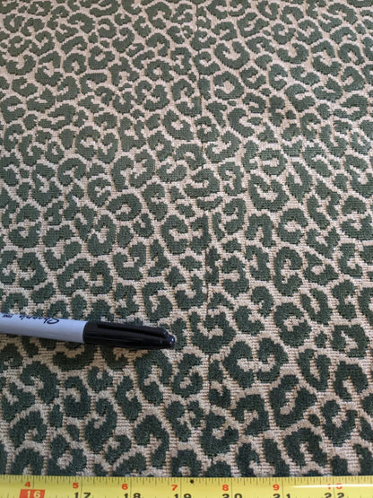 1.2Y Scalamandre Panthera Velvet Moss Green Panther Leopard Skin MSRP USD 256/Y Minor Defect