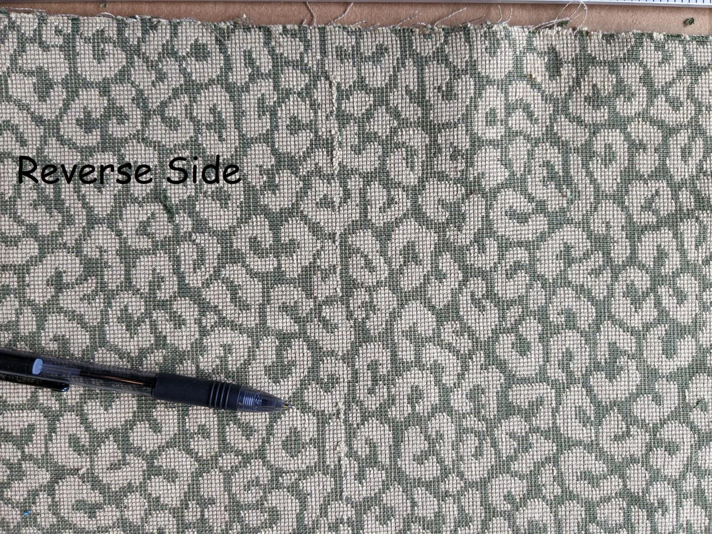 1.2Y Scalamandre Panthera Velvet Moss Green Panther Leopard Skin MSRP USD 256/Y Minor Defect