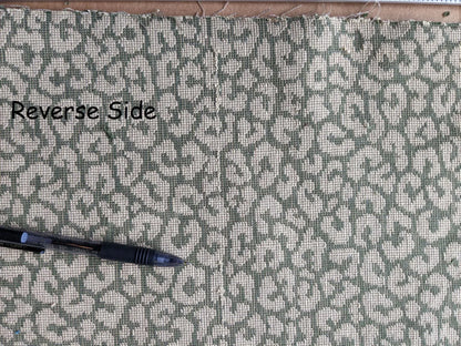 1.2Y Scalamandre Panthera Velvet Moss Green Panther Leopard Skin MSRP USD 256/Y Minor Defect