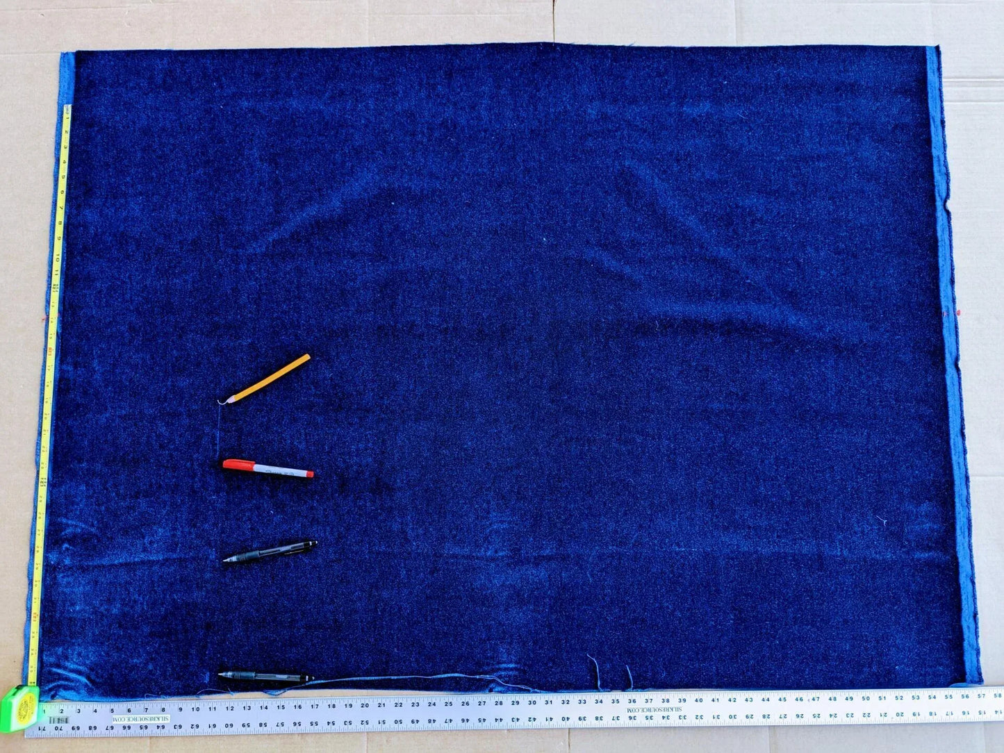 1.1Y Scalamandre Bachmo Admiral Deep Navy Blue Mohair Velvet Lush! MSRP USD 490/Y Minor Defect