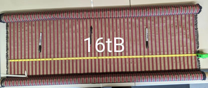 4.25Y Scalamandre 100%silk Shirred Stripe Persimmon Red Bronze MSRP USD 363/Y minor defects