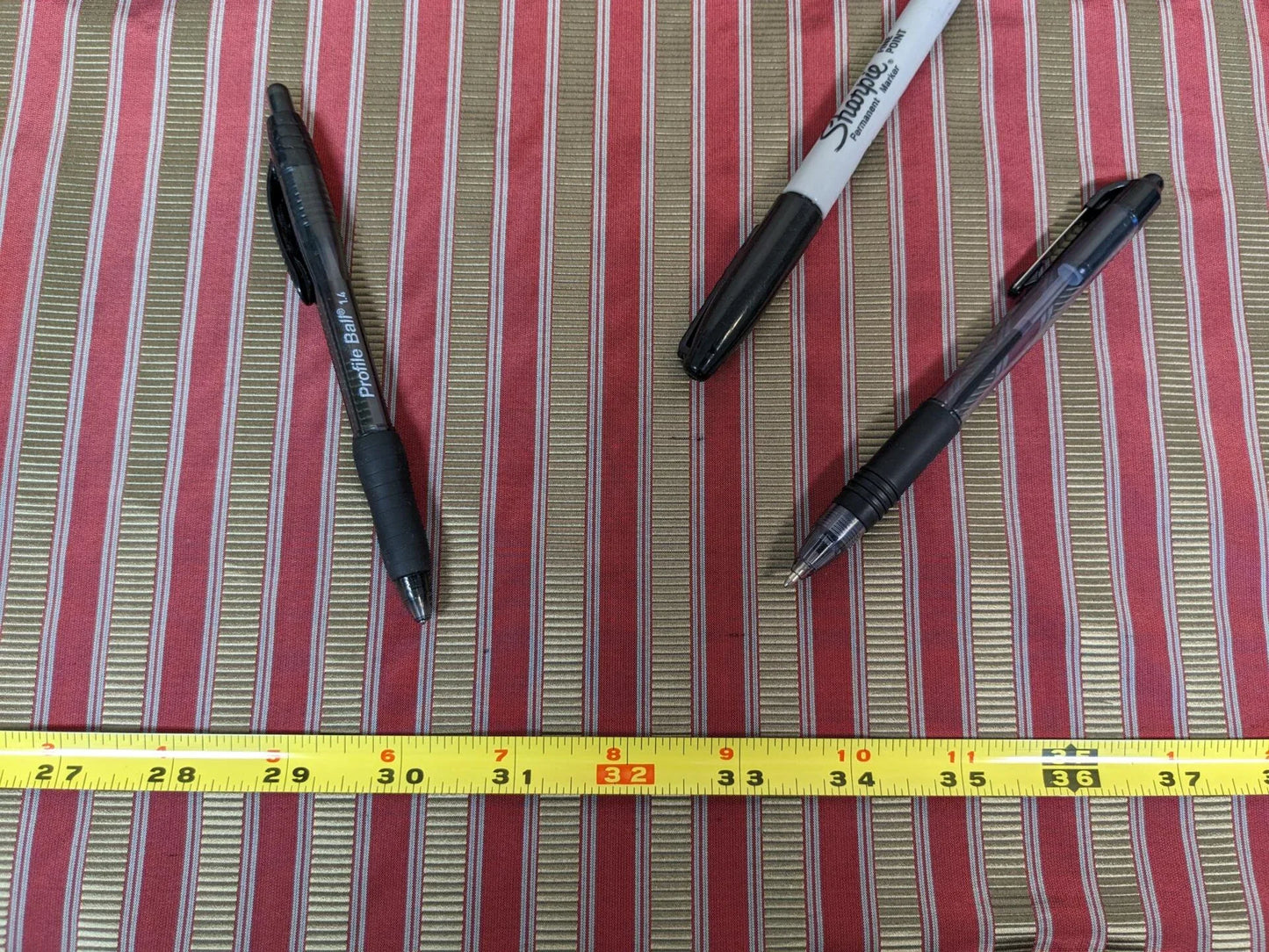 2.6Y Scalamandre 100% silk Shirred Stripe Persimmon Red Bronze Luxurious Timeless MSRP USD 363/Y minor defects