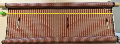 2.6Y Scalamandre 100% silk Shirred Stripe Persimmon Red Bronze Luxurious Timeless MSRP USD 363/Y minor defects