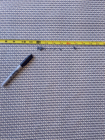 1.3Y Scalamandre Maia Grey Watkins Pewter Silver Blue Chenille MSRP USD 178/yard (Defects)