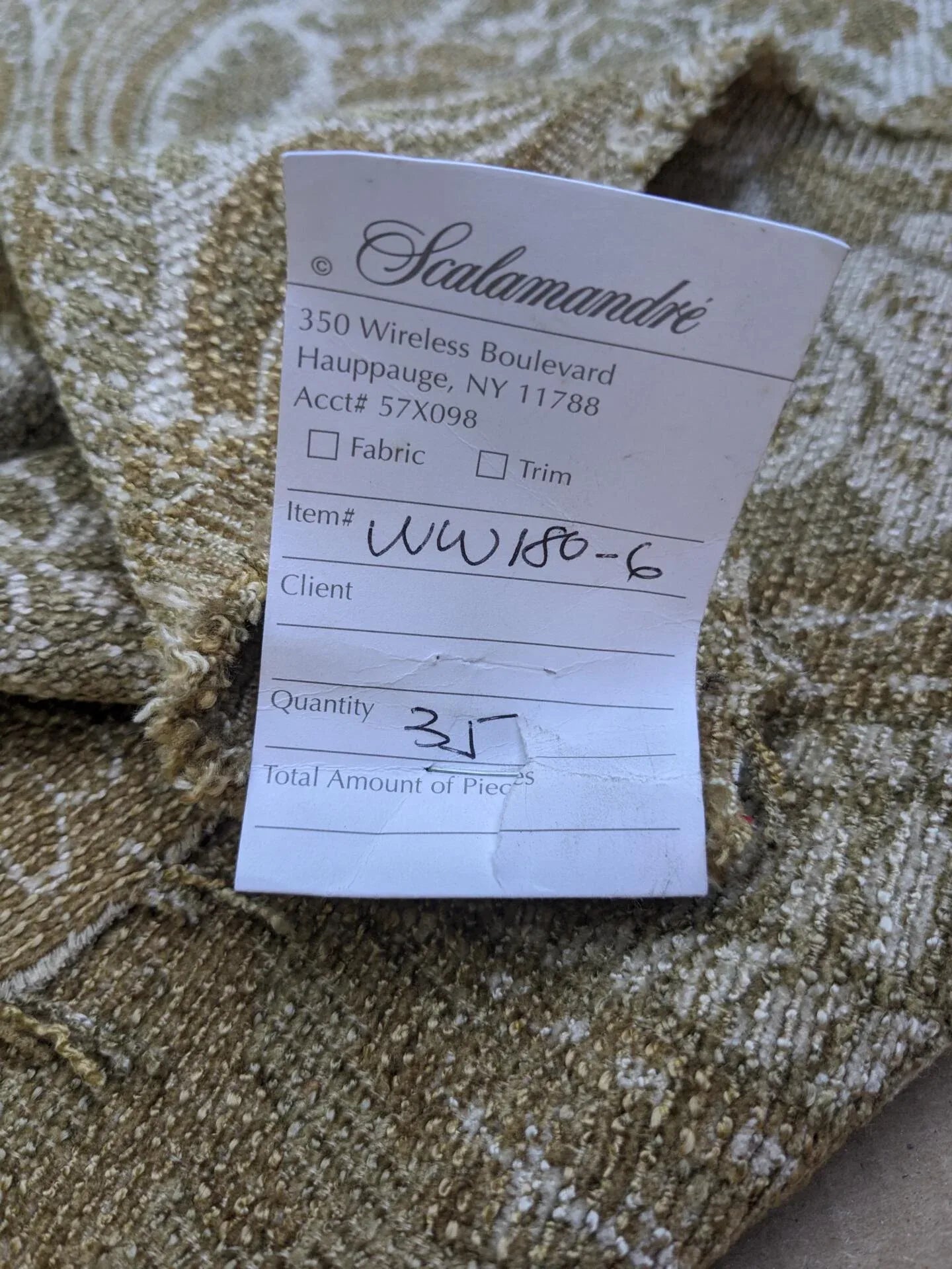 Scalamandre Classic Renaissance Medallion in Golden Chenille