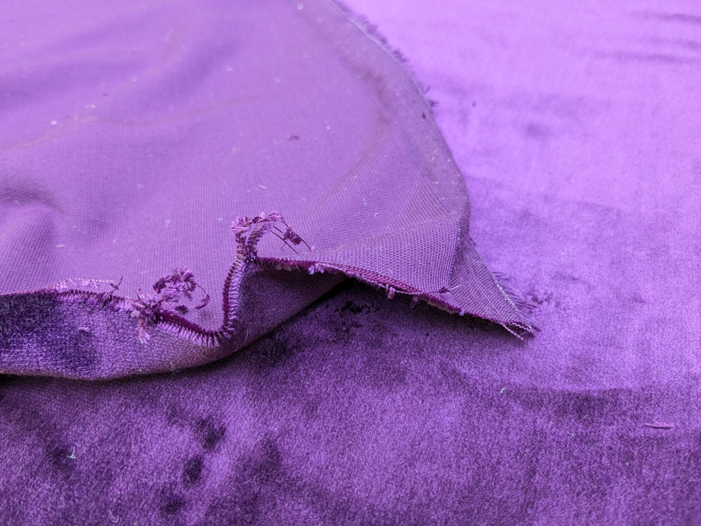 Kravet Deep Purple Saturated Eggplant Silky Velvet Posh - 1.875 Yards