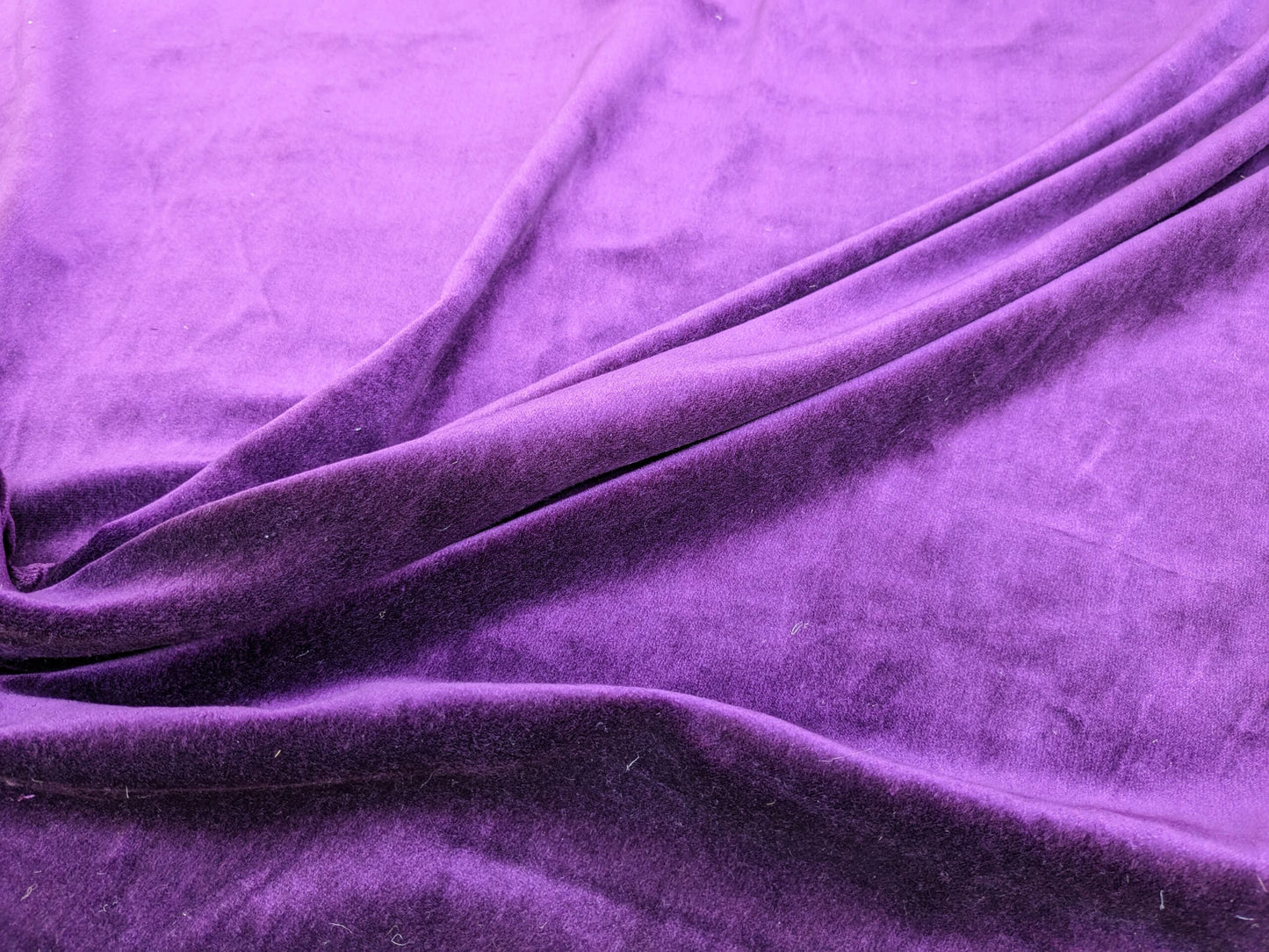 Kravet Deep Purple Saturated Eggplant Silky Velvet Posh - 1.875 Yards