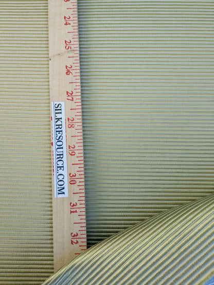 Designer Silk Wide Ribbed Aqua Green Stunning Super Heavy 2.2lbs/yard! MSRP USD 389