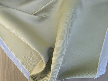 Designer Silk Wide Ribbed Aqua Green Stunning Super Heavy 2.2lbs/yard! MSRP USD 389
