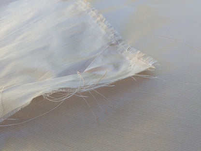 Scalamandre Silk Sheer Candy Stripe Peach Baby Pink Peach Cream 82% Silk 18% Dacron