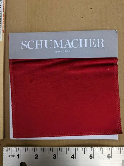Schumacher Venetian Silk Velvet in Ruby Red Solid MSRP USD 568/y