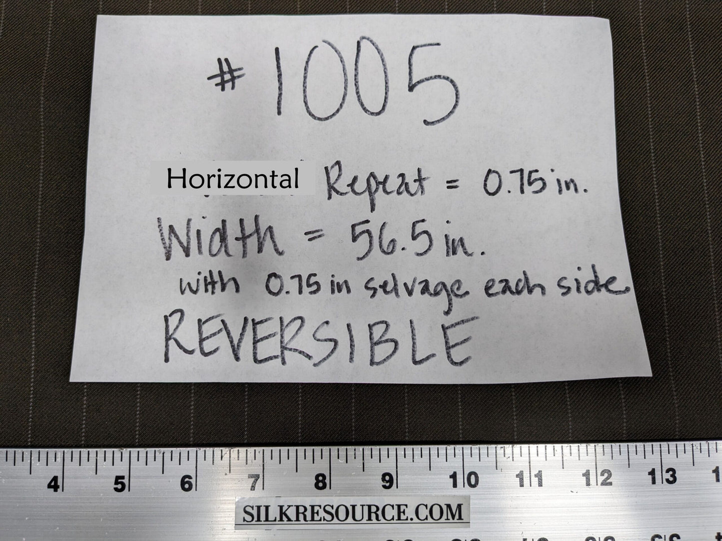 By Yd High End 100%WOOL SATIN STRIPE DEEP CHARCOAL from UK MSRP USD160+/y