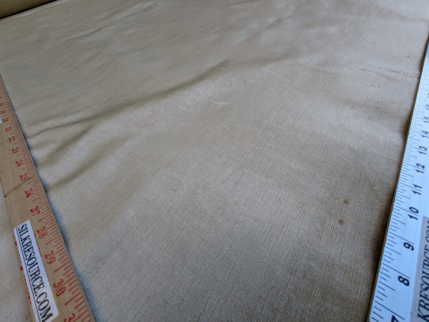 By Yd Schumacher Light Gold Champagne Velvet Silky MSRP USD200/Y