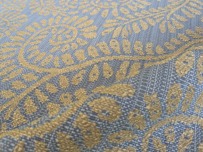 Scalamandre Arbois Jacquard Umber &amp; Ochre Gold Trees Curvy Fern Leaves Heavy Cotton Tapestry MSRPUSD 219/Y