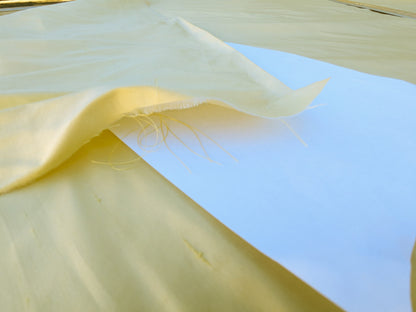 Bty Scalamandre Shangri-la Silk Dupioni "froth" Light Yellow Gold MSRP USD 158Y